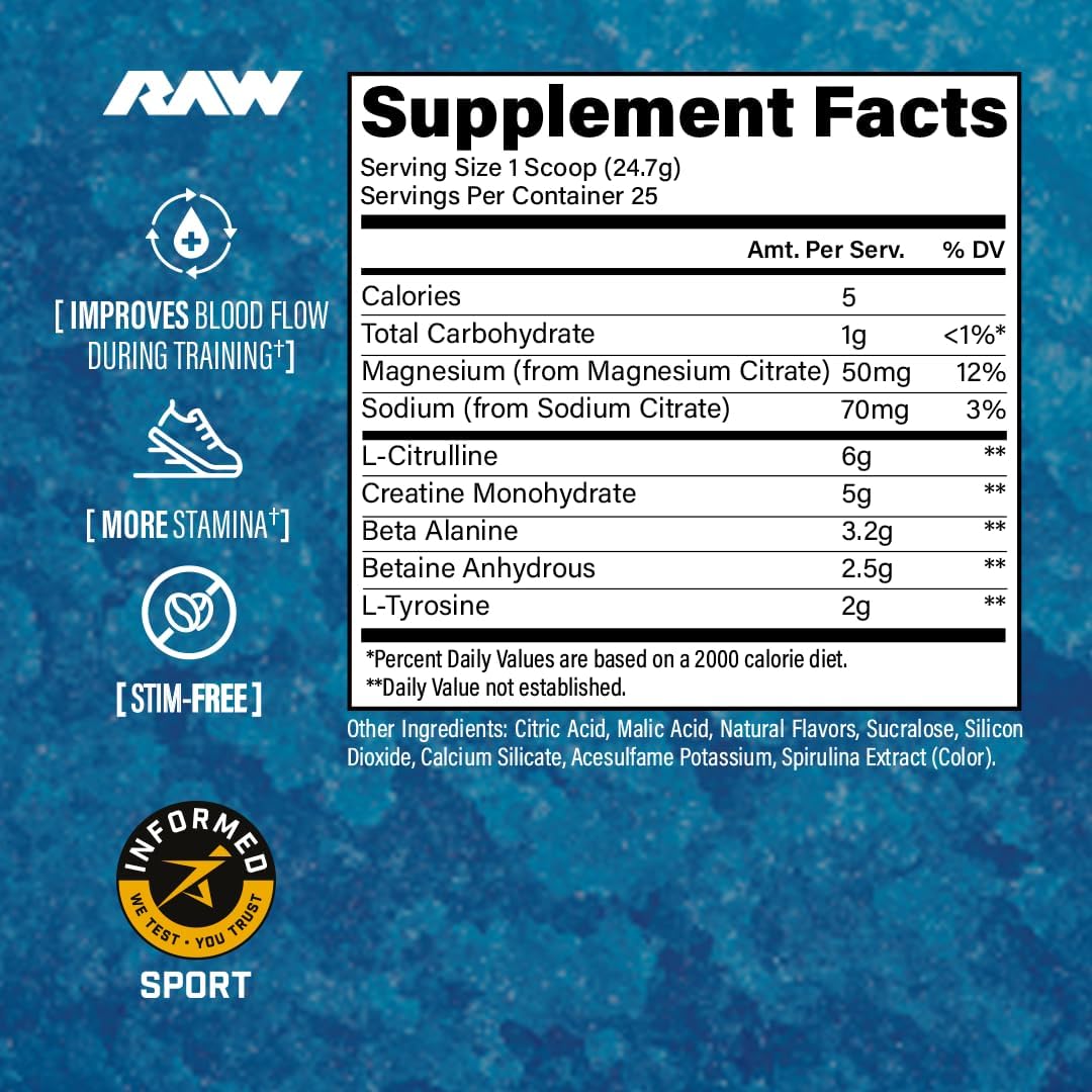 ESSENTIAL PERFORMANCE Non-Stim USA - 618 grs / 25 servicios, blue rathberry