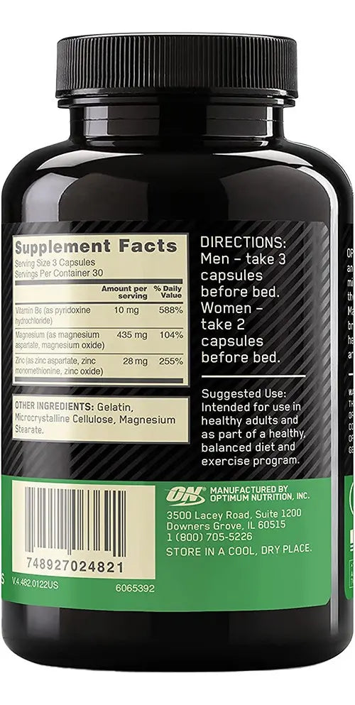 ZMA Capsules - 90 caps / 30 servicios