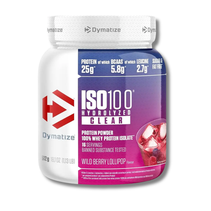 ISO 100 Hydrolyzed CLEAR - 1.13 lbs / 16 servicios, sabores (TEXTURA DE JUGO)