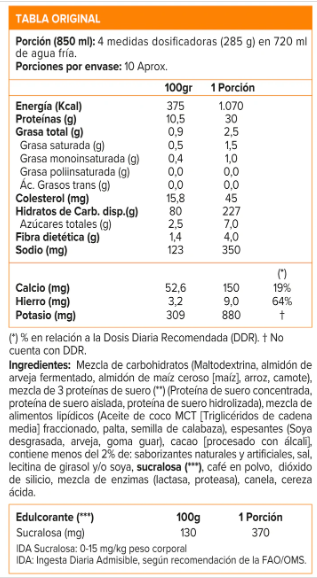 MASS Extreme 2500 - 6 lbs / 10 servicios, sabores