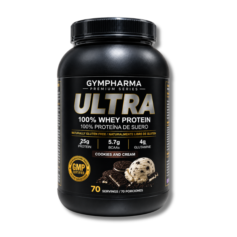 ULTRA 100% Whey Protein Gluten / Sugar FREE - 5 lbs / 70 servicios, sabores