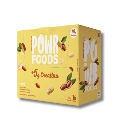 POWR FOODS 10 grs Protein Bar (C/CREATINA / NON Sugar) - 16 unidades / 45 grs, sabores