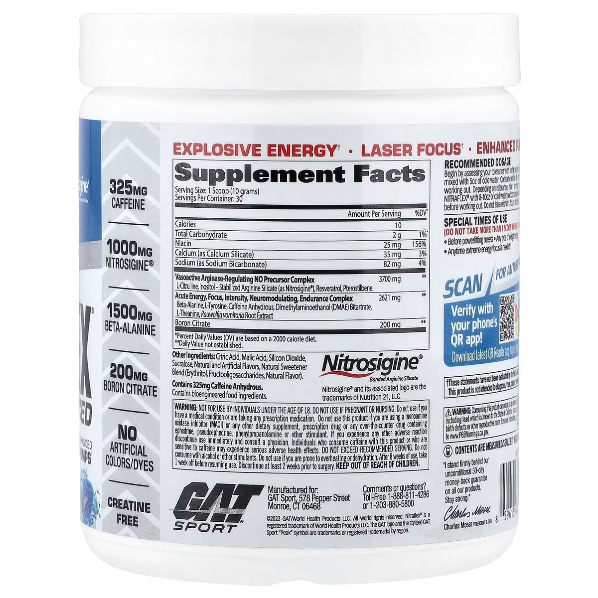 Nitraflex ADVANCED Pre-Workout USA - 297 grs / 30 servicios, sabores