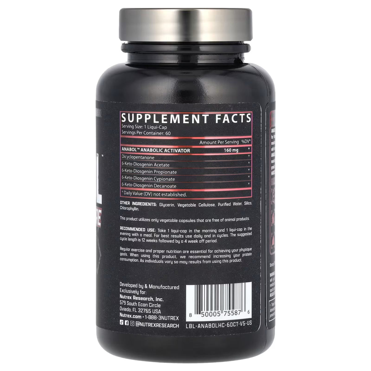 ANABOL HARDCORE Anabolic Activator USA - 60 caps / 60 servicios