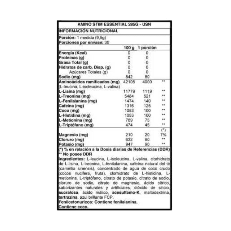 AMINO STIM Energy & Recovery – 285 grs / 30 servicios, sabores