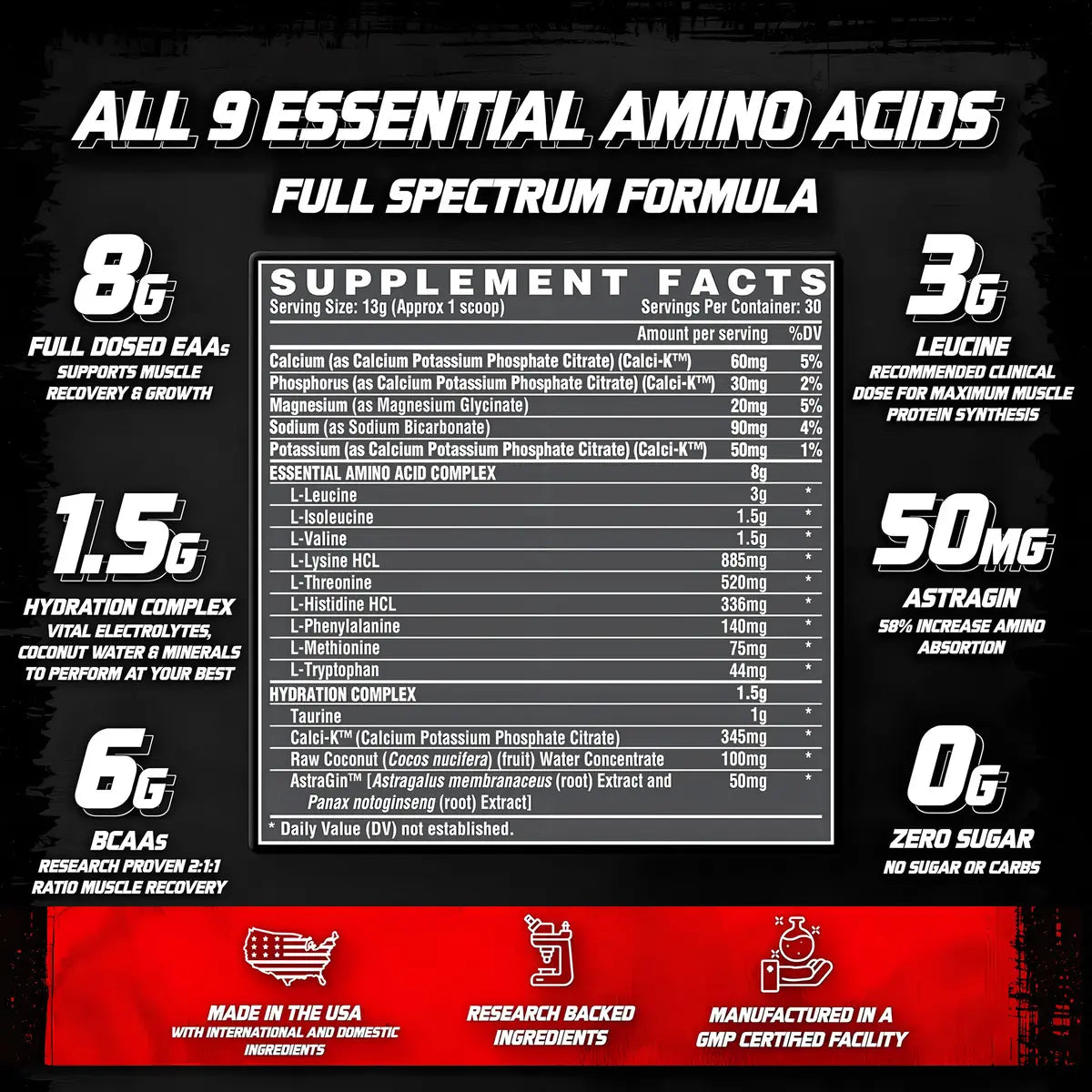 EAA + Hydration - 390 grs / 30 servicios, sabores