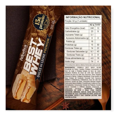 BEST WHEY ZERO 15 grs Protein Bar - 12 unidades / 62 grs, sabores