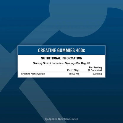 Creatina Monohydrate GUMMIES - 80 gomas / 20 servicios, sabores