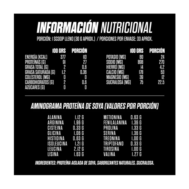 Proteína VEGETAL – 1 kg / 33 servicios, sabores