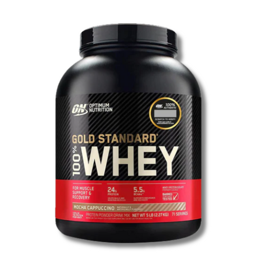 GOLD STANDARD 100% Whey – 5 lbs / 73 servicios, sabores