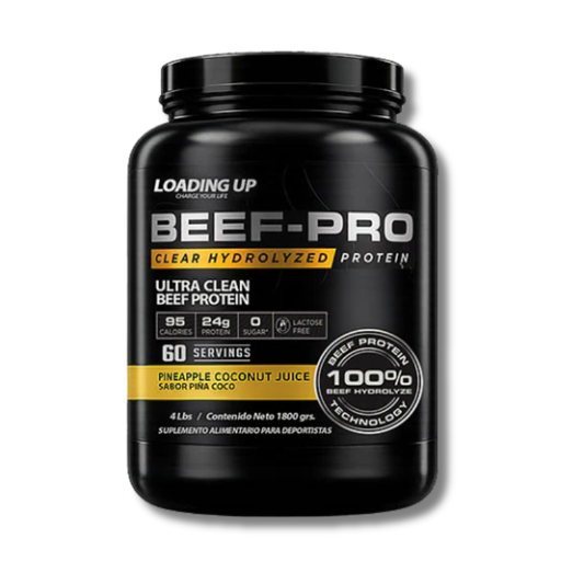 BEEF-PRO Clear Hydrolyzed Protein - 4 lbs / 60 servicios, (TEXTURA DE JUGO), sabores