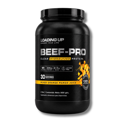 BEEF-PRO Clear Hydrolyzed Protein - 2 lbs / 30 servicios, (TEXTURA DE JUGO), sabores