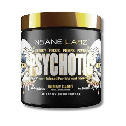 Psychotic GOLD Infused Pre-Workout USA - 208 grs / 35 servicios, sabores