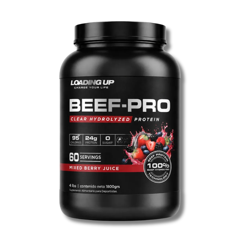 BEEF-PRO Clear Hydrolyzed Protein - 4 lbs / 60 servicios, (TEXTURA DE JUGO), sabores
