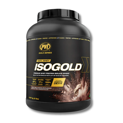 ISO GOLD Premium Whey Protein ISOLATE Shake Mix- 5 lbs / 73 servicios, sabores
