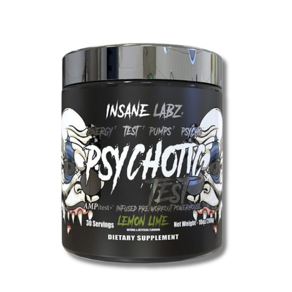Psychotic TEST Infused Pre-Workout USA - 276 grs / 30 servicios, sabores