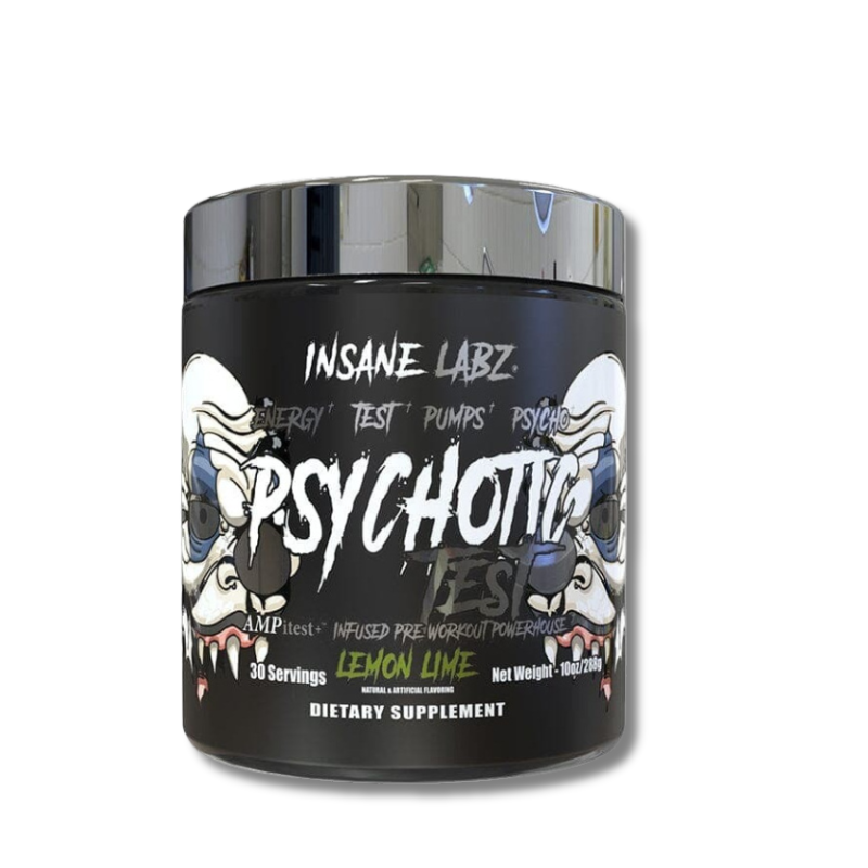 Psychotic TEST Infused Pre-Workout USA - 276 grs / 30 servicios, sabores