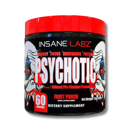 Psychotic RED Infused Pre-Workout USA - 366 grs / 60 servicios, sabores