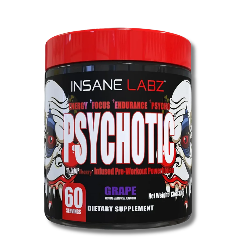 Psychotic RED Infused Pre-Workout USA - 366 grs / 60 servicios, sabores