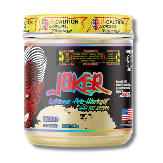 JOKER EXTREME Pre-Workout with TEST BOOSTER USA – 300 grs / 30 servicios, sabores