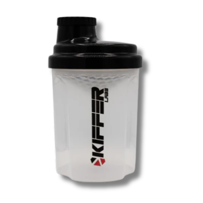 Shaker KIFFER  c/rejilla mezcladora Transparente – TAPA ROSCA – 300 ml