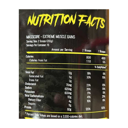 MassCore EXTREME Muscle Gains – 7 lbs / 16 servicios, sabores