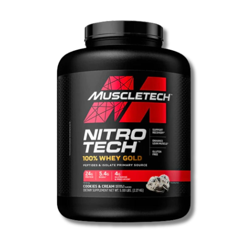 NitroTech 100% WHEY GOLD – 5 lbs / 69 servicios, sabores