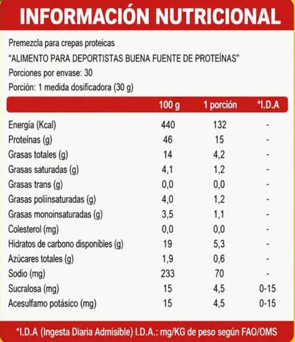 PANCAKE High Protein Mix - 1 kg / 30 servicios, sabores