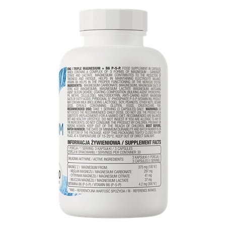 TRIPLE MAGNESIO + B6 P-5-P - 90 caps / 30 servicios