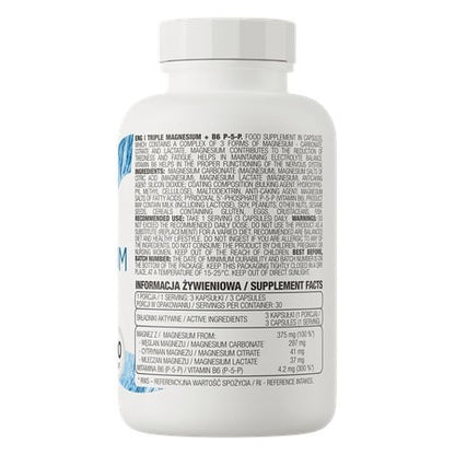 TRIPLE MAGNESIO + B6 P-5-P - 90 caps / 30 servicios