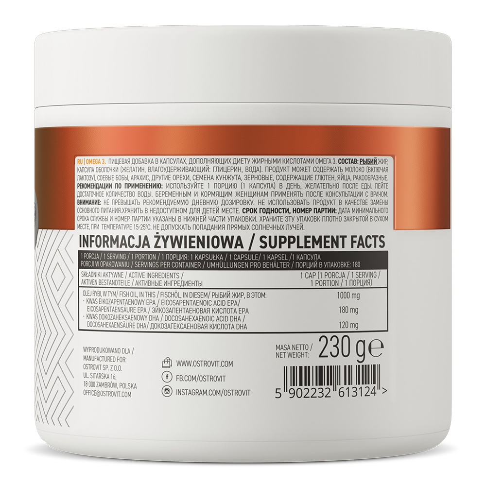 OMEGA 3 – 180 caps / 180 servicios