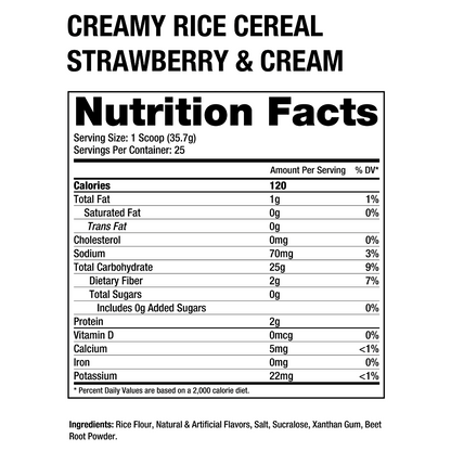 Creamy RICE CEREAL - 1.96 lbs / 25 servicios, sabores