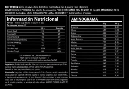 BEEF-PRO Clear Hydrolyzed Protein - 4 lbs / 60 servicios, (TEXTURA DE JUGO), sabores