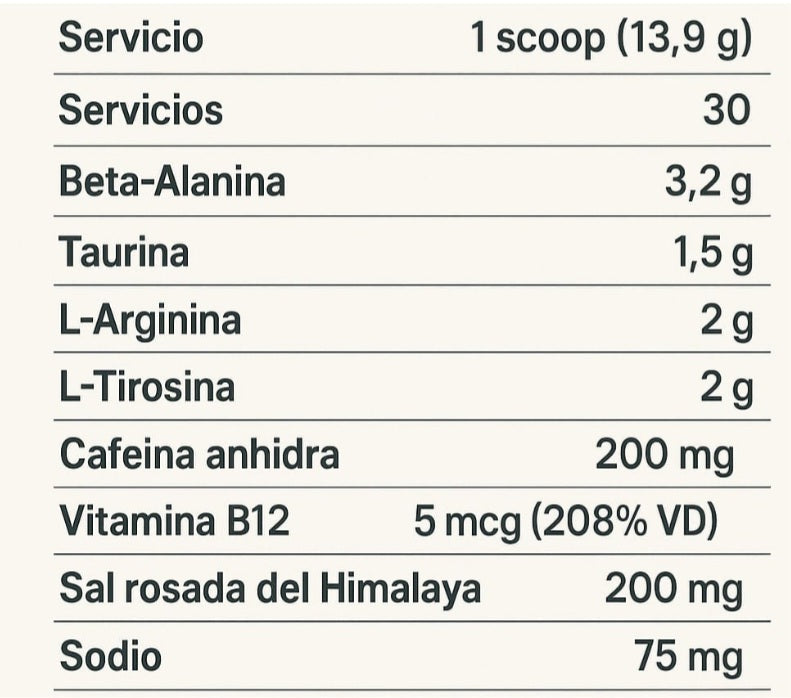 ESSENTIAL Pre-Workout - 417 grs / 30 servicios, sabores